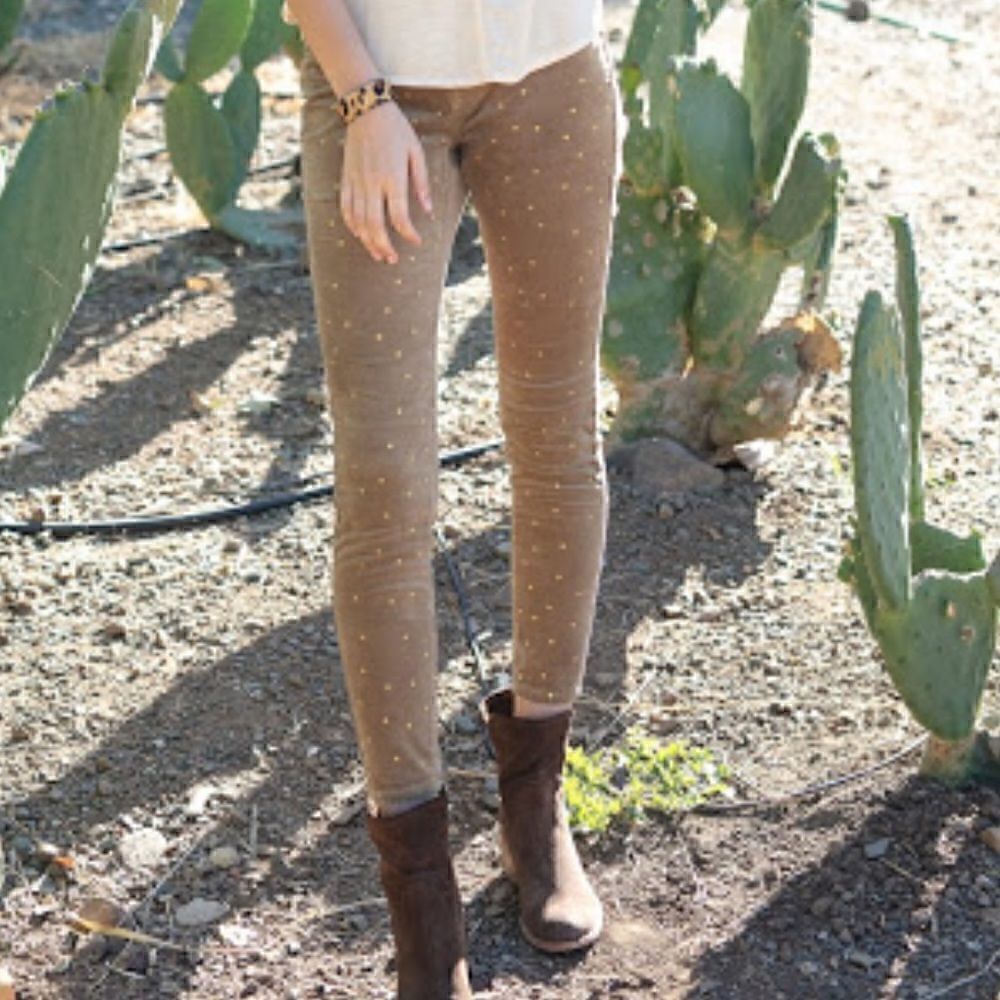 Evy’s Tree Velvet Polka Dot Pants